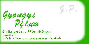 gyongyi pflum business card